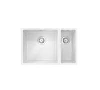 Flode Vanern 1.5 Bowl Comite Kitchen Sink Inset Or Undermounted 670mm X 440mm X 200mm Strainer Wastes Supplied Matt White Finish