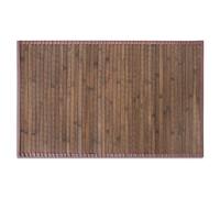 FLODI. Bamboo Floor Mat, Tibet (Brown, 70 x 200 cm) Non-Slip Natural Wooden Bamboo Mat Rug for Bathroom, Kitchen and Hallway, Easy Clean With Cotton Border