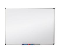 FLODI. Magnetic Dry-Wipe Whiteboard (80 x 110 cm) Aluminium Frame, Notice Memo Magnet Board, Portrait or Landscape Mounting