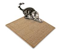 FLODI. Natural Sisal Cat Scratch Mat (100 x 100 cm, Cork) Non-Slip Scratching Pad for Cats and Kittens, Protects Carpets and Furniture, Cat Claw Mat for Indoor Cats