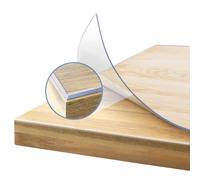 FLODI. Transparent Table Protection Cover (65 x 65 cm) Customiable Waterproof Dining Table Desk Protector Mat 2 mm Thick Wipeable PVC Anti Slip Pad
