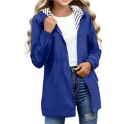 Flodxo Boys Girls Rain Jacket Waterproof Windbreaker Raincoats Lightweight Packable Casual Jackets Long Sleeve Full Zip Rain Coats Outdoor School Sports Jacket Preppy Clothes