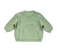 Flodxo Custom Baby Name Sweatshirt Personalized Knit Sweater-Customised Embroidered Name Jumper,Design Your Own Long Sleeve Pullover,Green,12-18M