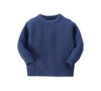 Flodxo Custom Baby Name Sweatshirt Personalized Knit Sweater-Customised Embroidered Name Jumper,Design Your Own Long Sleeve Pullover,Dark Blue,6-9M