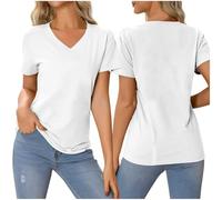 Flodxo Custom T Shirt Men Women's Short Sleeve Design Your Own Personalised T Shirts with Logo Photo Image Text Custom Funny Tee Top Music Fans & Fashion Trendsetters Front Back White S