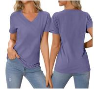 Flodxo Customised T Shirt Men Women Front and Back Custom T Shirt Design Your Own Personalised Tshirts with Logo Photo Image Text for Birthday Festival Purple M