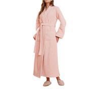 Flodxo Fluffy Dressing Gown Women Plus Size Long Terry Towelling Bathrobe Winter Plush Fleece Housecoats Night Wear Ladies Luxury Warm Nightgowns Loungewear Soft Fuzzy Bath Robe Pink XL