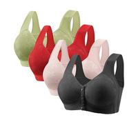Flodxo Front Fastening Bras for The Elderly-Non Wired,Minimiser,Large Breasts,High Impact,Sports,Wireless,Underwear,High Impact,Full Coverage,Comfort,Push Up,T-Shirt Bras,Soft Bra Size 50