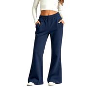 Flodxo Girls Flared Sweatpants Elastciated Waist School Sports PE Joggers | Pull On Cotton Bootcut Trousers,Stretch Activewear Casual Bell Bottoms,Vintage Bootleg Pants,Tracksuit Bottoms