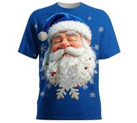 Flodxo Men Christmas T Shirt Funny Reindeer Xmas Tops Novelty Graphic Short Sleeve Shirts Plus Size Crewneck Casual Pullover Festival Holiday Party Christmas Jumper Blouse Multicolor XXL