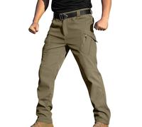 Flodxo Mens Work Trousers Cargo Waterproof Scruffs Workwear Trousers Plus Size Fleece Lined Walking Combat Pants Slim Fit Hiking Softshell Outdoor Joggers Windproof Rain Overtrousers