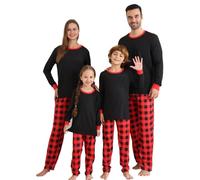 Flodxo Personalised Family Christmas Pyjamas Customised Matching Christmas Pajamas Custom Pyjamas Set with Any Text and Photo Long-Lasting Printing Create Your Own Custom Pjs Sets Red 4-5Y