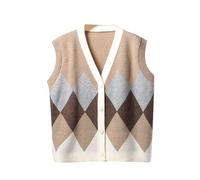 Flodxo Sleeveless Jumpers for Women UK Ladies Knitted Gilets V Neck Button Down Sweater Knitwear Tank Tops Classic Vintage Casual Cropped Gilet Elegant Waistcoats Knit Camisole Tops Green L