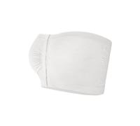 Flodxo Women's Front Fastening Bra Strapless Bras for Women with Clear Strap Non-Slip Bandeau Seamless Non Padded Tube Top White L