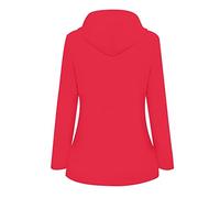 Flodxo Women's Jackets Lightweight Rain Jacket Hilking Waterproof Raincoat Long Sleeve Windbreaker Climbing Outdoor Hooded Trench Coats for Winter Fall Cold Weather Camping Red 5XL