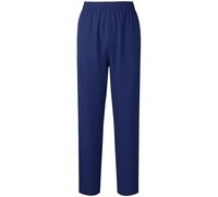 Flodxo Womens Work Nurse Trousers Ladies Straight Leg Pants Elasticated Waist Office Smart Stretch Suit Pants Finely Soft Ribbed Stretch Pull on Track Bottoms Casual Full Trousers Navy XXL
