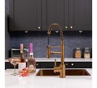 Flöde Böjig | Multiuse Style 3 in 1 Instant Boiling Hot Water Tap with Flexi Spray | 3 in 1 Boiling Water Tap Full Kit Including Filter and Tank (Brushed Copper)