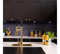 flöde Mång Multi Use Kitchen Mixer Tap (Brushed Brass)