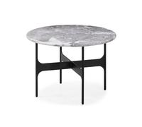 Floema Coffee Table Ø60 Gray Emperador Marble