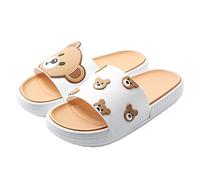 Floette Cute Slippers Kawaii Slippers Shower Non-Slip Bathroom Spa Sandals Comfort Lightweight for Couples Lovers, A09, 4/5 UK