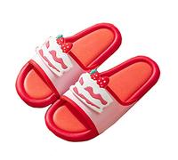 Floette Cute Slippers Kawaii Slippers Shower Non-Slip Bathroom Spa Sandals Comfort Lightweight for Couples Lovers, A06, 6 Women/5 Men