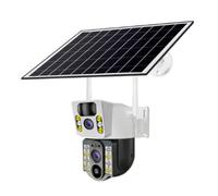 Flohterys 8MP 4K HD Solar 4G Sim Dual Lens Low Powered V380pro Smart Security IP Cameras Outdoor PIR Human Detection