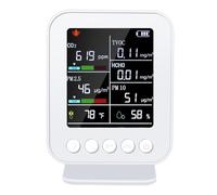 Flohterys Air Quality Meter PM2.5 PM10 Carbonic Oxide Carbon Dioxide TVOC HCHO Tester TFT Carbon Dioxide Detector