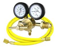 Flohterys Nitrogen Regulator with 60In Hose for HVAC Purge, CGA580 Inlet Connection and 1/4In Male Flare Outlet Connection