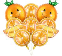 Flohterys Orange Fruit Balloon Lovely Orange Foil Balloon Fruit Film Balloon Suitable for Theme Decoration of Citrus Fruits