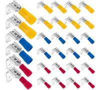 Flohterys Spade Connectors,22-10 AWG 1/4In Quick Disconnect Piggyback Spade Assortment Kit, Female/Male Wire Cable Crimp Terminals