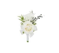 Floinla 1Pc Single Ivory White Boutonnieres for Men Wedding Prom, Artificial Calla Lily Sunflower Flower Groom and Groomsmen Boutonniere for Wedding Homecoming Ceremony, Party