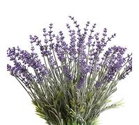 Flojery Artificial Lavender Flowers with Silk Flocked Fake Lavender Plant for Wedding Home Table Centerpiece Decor-Pack of 4