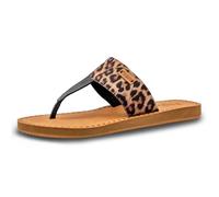 Flojos Grace Women's Hooded Thong Sandal, Tan Artisan, Tan Leopard, 3 UK