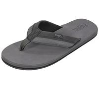 Flojos Men's Ryan Flip-Flop, Gray/Black, 8 UK