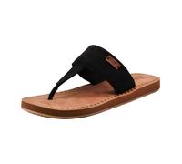 Flojos Women's Grace Flip-Flop, Black/Tan, 7 UK