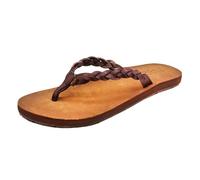 Flojos Women's NAVIDA Flip-Flop, Brown/Tan, 6 UK