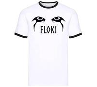 Floki Ringer T-Shirt 2 in 1 Vikings Eyes Men's Funny Programme Tee