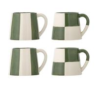 Floki Stoneware Mugs - Set of 4 Green one size