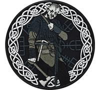 Floki The Shipwright Vikings Patch Embroidered Iron On Badge| Floki Emblem Norse Runes Viking Ship | Fabric Applique | Premium Vikings Merchandise |sew on for All Fabrics | 90X90 mm