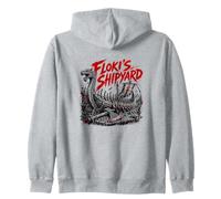 Flokis Shipyard Viking Longship Battle Scene Zip Hoodie