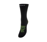FLOKY S-Mash 2.0 Biomechanical Tennis and Padel Socks, Anti-Slip Ankle Protection and Achilles Tendon, Black-Neon Green, XS-S