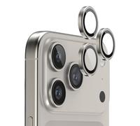 FLOLAB NanoArmour Anti-Reflective for iPhone 17 Pro Max/iPhone 17 Pro Camera Lens Protector - Durable Tempered Glass with Aluminum Ring, TruColors, Ultra Clear, Easy Install - Grey