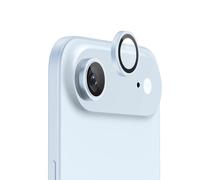 FLOLAB NanoArmour for iPhone 17 Air Camera Lens Protector Durable, Tempered Glass Camera Cover, Aluminum Camera Ring, Anti Reflective TruColors Ultra Clear, and Easy to Install - Light Blue