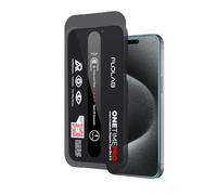 FLOLAB NanoArmour ONETIME PRO Anti Reflective for iPhone 15 Pro Max 3D Privacy Screen Protector Museum-Grade Tempered Glass-Anti Spy, Reinforced Edge, Durable, Smooth, Easy to Install, Dust Free