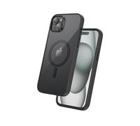 FLOLAB Surtect Tri-Fusion Magnetic for iPhone 15 Phone Case Protective Slim Design Magsafe Compatible Military Grade Black Frame Black Backplate - Midnight Black