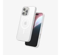 FLOLAB Surtect Tri-Fusion Magnetic for iPhone 16 Pro Case Protective Slim Design Magsafe Compatible Military Grade - White Clear Matte Translucent