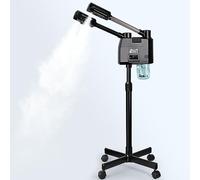 FLOLXNB Professional Facial Steamer, 2 in 1 Facial Steamer with Ozone,Esthetician Steamer with Hot&Cold Nozzle,Digital Face Steamer for Home Beauty Salon Spa