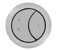 Flomasta Button For Dual Flush Valve Chromed Finish Chrome Effect Plastic Dual Flush Button