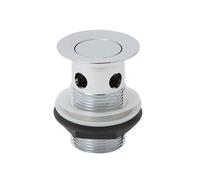 Flomasta Chrome Effect Brass 78mm Rotatable Valve Slotted Waste (Dia)46mm