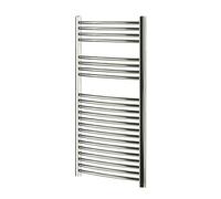 Flomasta Chrome Effect Hydraulic Curved Towel Warmer (W)600mm X (H)1100mm
